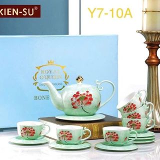 Bộ Âm Chén Đĩa Kê Xanh Ngọc Y7-10A (THÙNG 12B)