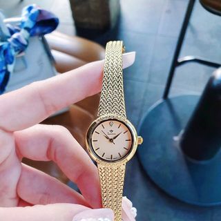 ĐỒNG HỒ NỮ CHÍNH HÃNG VINTAGE FUNMEI F2148 MẶT TRÒN DÂY LƯỚI  FULLBOX TEM