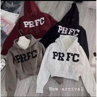 Áo Khoác Lửng Form Boxy in PRFC - Chất Thun Nỉ Dày Mịn, Kiểu Dáng Thời Trang Năng Động