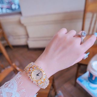 ĐỒNG HỒ NỮ CHÍNH HÃNG FUNMEI FGRAF DÂY PHA LÊ FULLBOX TEM