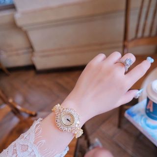 ĐỒNG HỒ NỮ CHÍNH HÃNG FUNMEI HOA MAI ĐÍNH PHA LÊ FULLBOX TEM