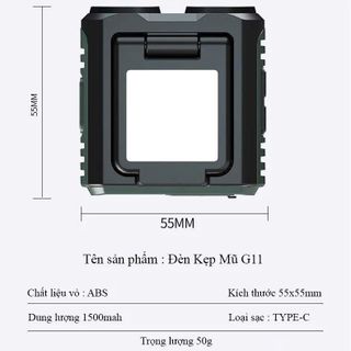 ĐÈN KẸP MŨ SIÊU SÁNG CẢM BIẾN MUHE