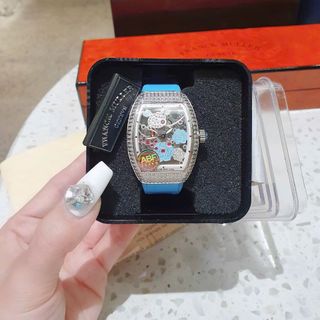 HOT DEAL  ĐỒNG HỒ NỮ MÁY THUỴ SỸ PRANCK MULLER ĐÍNH ĐÁ MẶT HOA