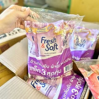 Nước Xả Fresh Soft Thái Lan Màu Tím (Thùng 24 Túi x 580ml)