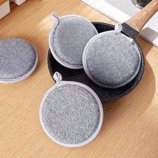 Miếng Rửa Bát Tròn Sợi Bạc (Thùng 1000 Cái)