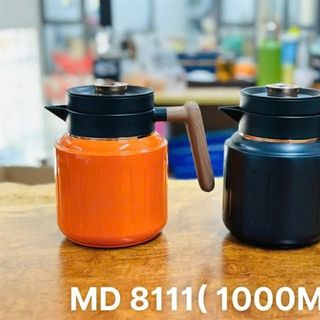 ÂGN Ấm Giữ Nhiệt Quai Gỗ MD 8111 (1000ml) (THÙNG 24C)