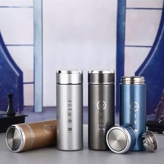 Bình Ly Giữ Nhiệt Inox Viền Bạc 520ml Cao Cấp (Thùng 50 Cái)