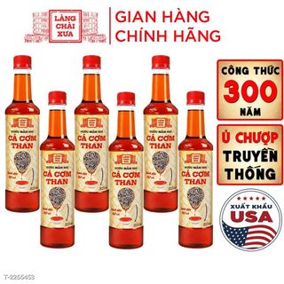 THÙNG 6 CHAI - NƯỚC MẮM NHỈ CÁ CƠM THAN 525ML - LÀNG CHÀI XƯA