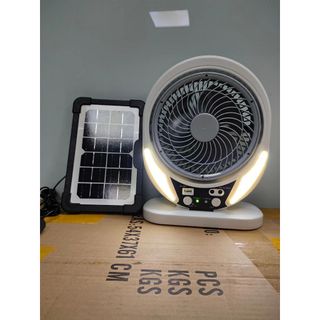 Quạt tích điện năng lượng mặt trời + sạc điện