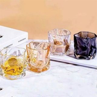 Bộ 6 cốc Thuỷ Tinh Soắn 268 300ml 7 Sắc, Khói, Vàng (THÙNG 12B)