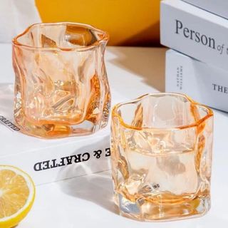 Bộ 6 cốc Thuỷ Tinh Soắn 268 300ml 7 Sắc, Khói, Vàng (THÙNG 12B)