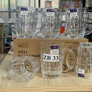 BỘ 6 LY THỦY TINH UỐNG BIA DELI ZB33