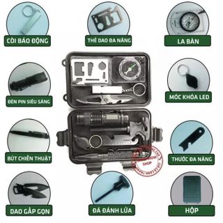 Bộ dụng cụ sinh tồn khẩn cấp đa năng (10 món)