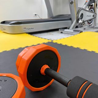 Bộ tạ đa năng tạ tay lắp ghép cao cấp bánh tạ sắt mạ điện - SP122
