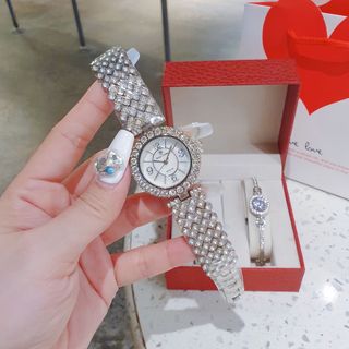 XẢ KHO ĐỒNG HỒ NỮ THỜI TRANG RODAL MẶT TRÒN VIỀN HỘT