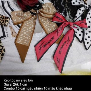 Kẹp tóc nơ siêu lớn ngẫu nhiên mẫu nha