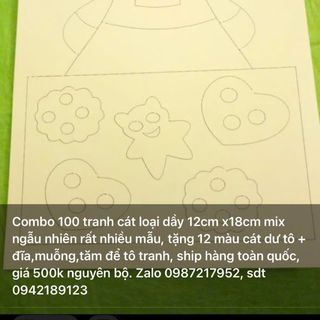 Combo 100 tranh cát giá trên hình nha tặng cát luôn nha