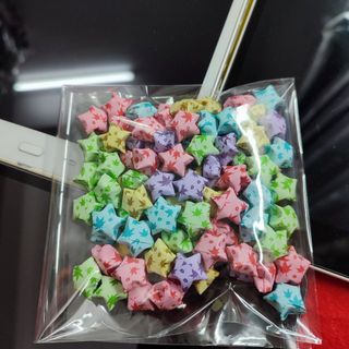 Ngôi sao giấy xếp sẵn mix nhiều màu sắc