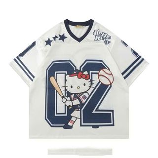 Áo Thun Lưới Mới Về - Đặc Điểm Nổi Bật in Hello Kitty Bóng Chày 02