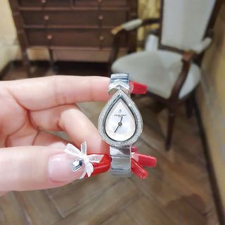 ĐỒNG HỒ NỮ SIÊU CẤP CHAU MET VÒNG KIỀNG BẠCH KIM MẶT GIÁC CẮT