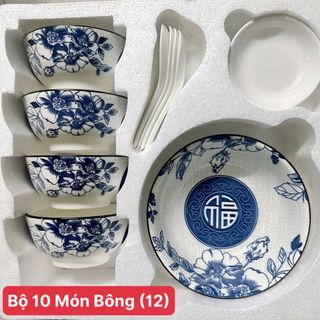 BỘ CHÉN SỨ 10 MÓN QUÀ TẶNG CAO CẤP