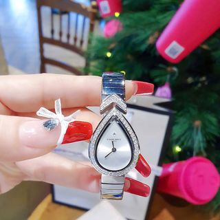 ĐỒNG HỒ NỮ SIÊU CẤP CHAU MET VÒNG KIỀNG BẠCH KIM MẶT TRƠN