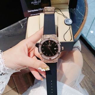 SALE NHANH ĐỒNG HỒ NAM CAO CẤP HULOT VIỀN ĐÁ MÁY PIN