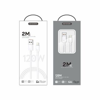Cáp sạc siêu nhanh Sendem T82P 120W dài 2M Chân IPhone