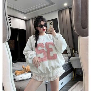 Áo Sweater Thêu Nổi Số 59 - Kiểu Dáng Nối Thân, Vải Dày Mịn