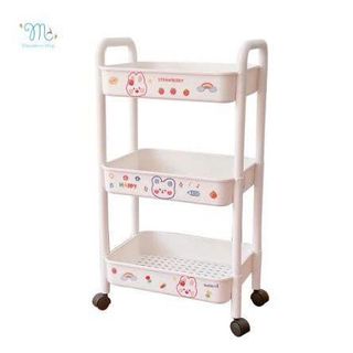 KỆ XE ĐẨY 3 TẦNG ĐA NĂNG HỌA TIẾT