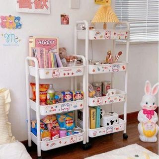 KỆ XE ĐẨY 3 TẦNG ĐA NĂNG HỌA TIẾT