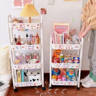KỆ XE ĐẨY 3 TẦNG ĐA NĂNG HỌA TIẾT