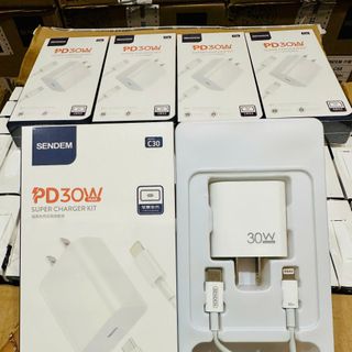 Bộ sạc nhanh Sendem C30 PD30W Chân IPhone (Có VAT)