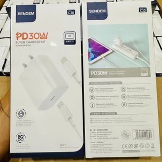 Bộ sạc nhanh Sendem C30 PD30W Chân IPhone (Có VAT)