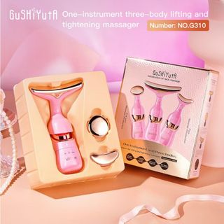 Máy massage cổ đa năng GuShiyuta 3 đầu thay thế, rung vi sóng, nâng cơ, làm săn chắc da, thư giãn cổ vai gáy.