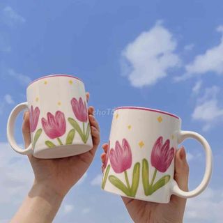 Cốc Sứ Hoa Tulip (Thùng 80 Cái)