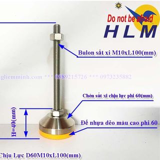 Chân tăng chỉnh D60M10xL100(mm) | Chân tăng chỉnh chịu lực | Chân tăng chỉnh Chịu lực