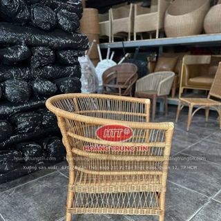Ghế thúng dây tròn ngoài trời ghế mây nhựa thiết kế