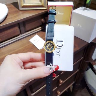 ĐỒNG HỔ NỮ CAO CẤP DIOD DÂY DA MẶT NGÔI SAO XANH VÀ ĐEN