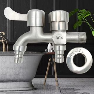 Vòi Nước 2 Đầu Inox 304 Tiện Lợi