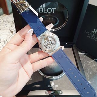 ĐỒNG HỒ NAM NỮ SIÊU CẤP HULOT CAO SU BỌC DA XANH CÓ GIẤY KIỂM ĐỊNH