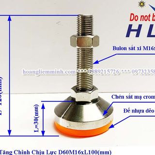 Chân tăng chỉnh chịu lực D60M16xL100(mm) | Chân tăng chỉnh chịu lực | Chân tăng chỉnh