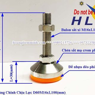 Chân tăng chỉnh chịu lực D60M16xL100(mm) | Chân tăng chỉnh chịu lực | Chân tăng chỉnh