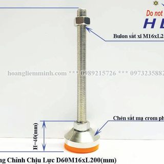 Chân tăng chỉnh chịu lực D60M16xL200(mm) | Chân tăng chỉnh chịu lực | Chân tăng chỉnh