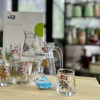 BỘ BÌNH THUỶ TINH DELI HOA EH1009- 2EL7