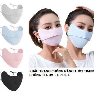 KHẨU TRANG VẢI THUN 2 LỚP CHỐNG TIA UV
