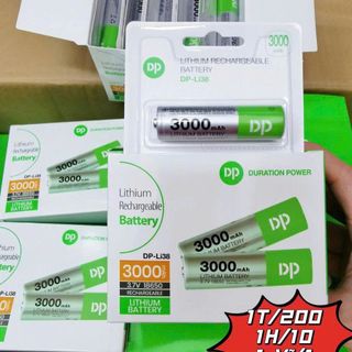 PIN SẠC 3.7V 18650 ĐẦU NHỌN 3000MAH DP LI38