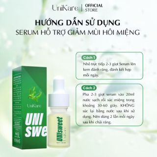 UNISweet - Serum cải thiện mùi hôi miệng, hỗ trợ thơm mát hơi thở, làm sạch khoang miệng - UniKare 10m