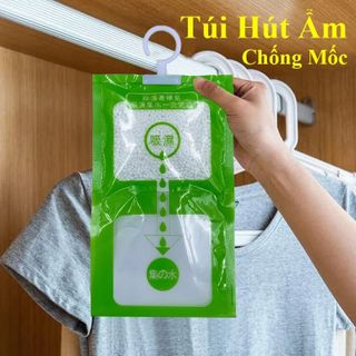 Túi hút ẩm gói hút ẩm 2 ngăn chống ẩm chống mốc có móc treo đa năng siêu hút ẩm cực tốt - HL060