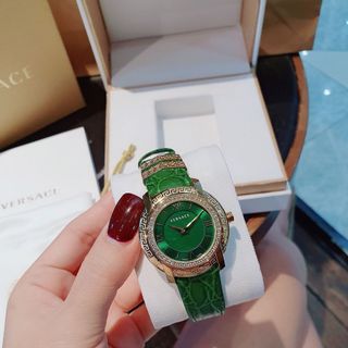 ĐỒNG HỒ NỮ CAO CẤP VERSEC DV25 DÂY DA MẶT TRÒN NIỀNG HOA VĂN